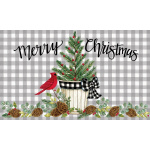 Cardinal Christmas Tree Doormat | Decorative Doormats | MatMate