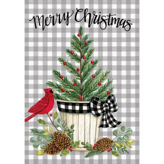 Cardinal Christmas Tree Flag | Two Sided Flags | Christmas Flags