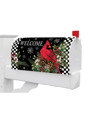 Cardinal Pine Cones Mailbox Cover | Mailbox Covers | MailWraps