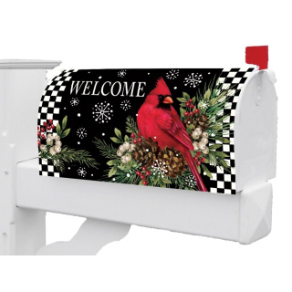 Cardinal Pine Cones Mailbox Cover | Mailbox Covers | MailWraps