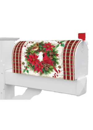 Cardinal Wreath Mailbox Cover | Mailbox Covers | Mailbox Wraps