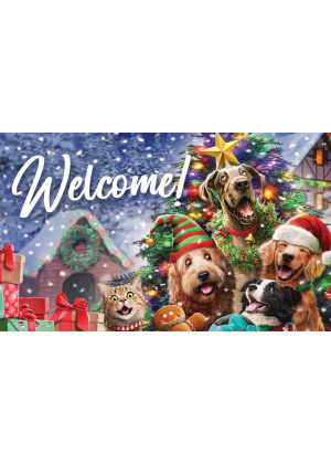 Cats and Dogs Tree Doormat | Decorative Doormats | MatMates