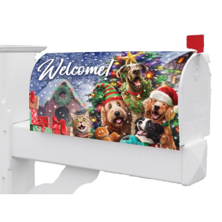 Cats and Dogs Tree Mailbox Cover | Mailbox Cover | Mailbox Wrap