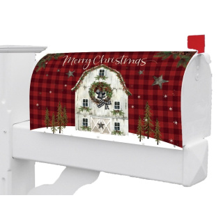 Christmas Barn Wreath Mailbox Cover | Mailbox Covers | MailWrap