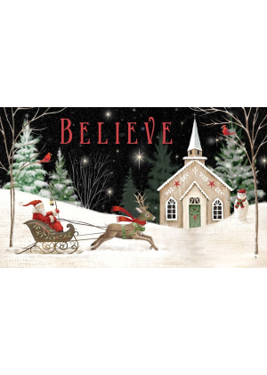 Church and Sleigh Doormat | Decorative Doormats | MatMates