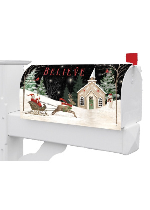 Church and Sleigh Mailbox Cover | Mailbox Covers | Mailbox Wraps