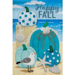 Coastal Fall Flag | Applique Flags | Fall Flags | Garden Flags