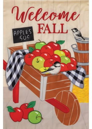 Fall Apples Flag | Applique Flags | Fall Flags| Garden Flags