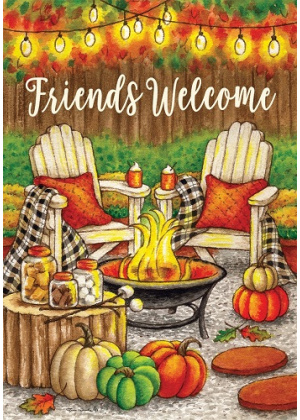 Fall Fire Pit Flag | Fall Flags | Two Sided Flags | Welcome Flags