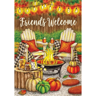 Fall Fire Pit Flag | Fall Flags | Two Sided Flags | Welcome Flags