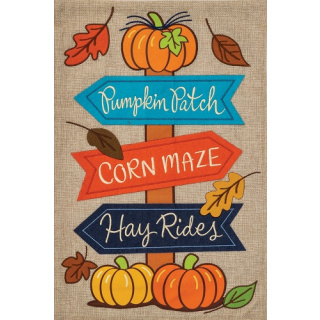 Fall Signs Burlap Flag | Burlap Flags | Fall Flags | Cool Flags