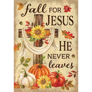 Fall for Jesus Flag | Fall Flags | Two Sided Flags | Inspirational Flag