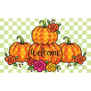 Floral Pumpkins Doormat | Decorative Doormats | MatMates