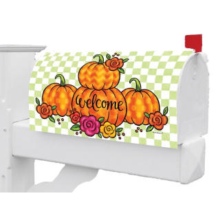 Floral Pumpkins Mailbox Cover | Mailbox Covers | Mailbox Wraps