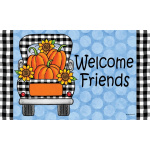 Gingham Truck Doormat | Decorative Doormats | MatMates