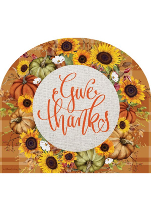 Give Thanks Wreath Yard Sign | Yard Signs | Abor Mates