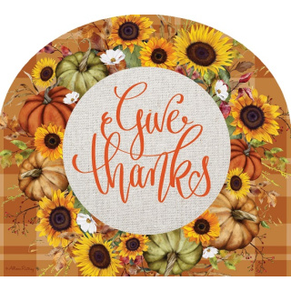 Give Thanks Wreath Yard Sign | Yard Signs | Abor Mates