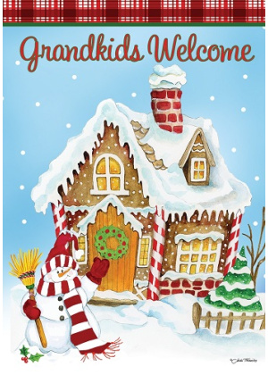 Grandkids Welcome Flag | Winter Flags | Welcome Flags