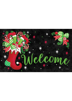 Jolly Stocking Doormat | Decorative Doormats | MatMates