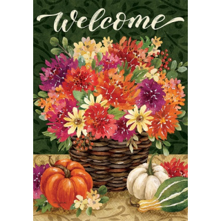 Mums Basket Flag | Fall Flag | Two Sided Flags | Floral Flags