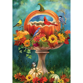 Pumpkin Feeder Flag | Fall Flags | Floral Flags | Bird Flags