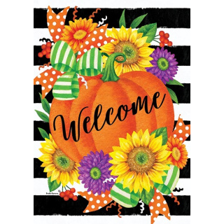 Pumpkin Splendor Flag | Fall Flag | Two Sided Flag | Welcome Flag