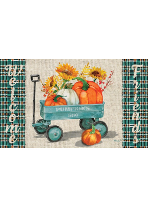 Pumpkin Wagon Doormat | Decorative Doormats | MatMates