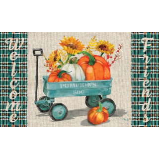 Pumpkin Wagon Doormat | Decorative Doormats | MatMates