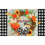 Pumpkin Wreath Doormat | Decorative Doormats | MatMates