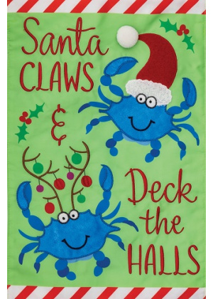 Christmas Crabs Flag | Applique Flags | Christmas Flag | Cool Flag