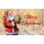 Santa on Gold Doormat | Decorative Doormats | MatMates