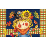 Scarecrow Plaid Doormat | Decorative Doormats | MatMates