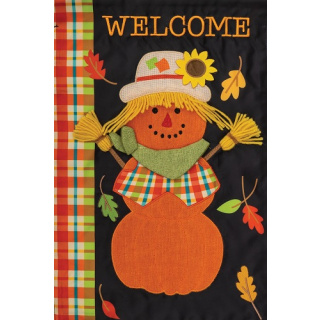 Scarecrow Pumpkin Flag | Applique Flags | Fall Flags | Garden Flag