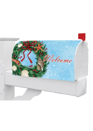 Seashell Wreath Mailbox Cover | Mailbox Covers | Mailbox Wraps