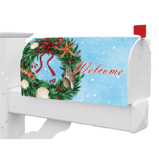 Seashell Wreath Mailbox Cover | Mailbox Covers | Mailbox Wraps