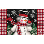 Snowman & Cardinal Doormat | Decorative Doormats | MatMates