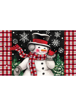 Snowman & Cardinal Doormat | Decorative Doormats | MatMates