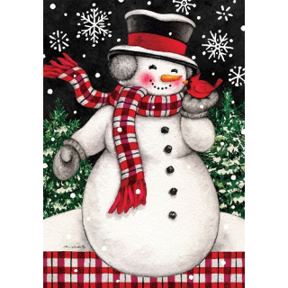 Snowman & Cardinal Flag | Winter Flags | Snowman Flags