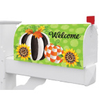 Striped Pumpkin Mailbox Cover | Mailbox Covers | Mailbox Wraps