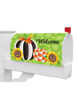 Striped Pumpkin Mailbox Cover | Mailbox Covers | Mailbox Wraps