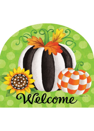 Striped Pumpkin Yard Sign | Yard Signs | Abor Mate | Garden Décor