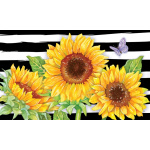 Sunflower Stripes Doormat | Decorative Doormats | MatMates