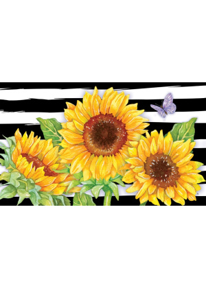 Sunflower Stripes Doormat | Decorative Doormats | MatMates