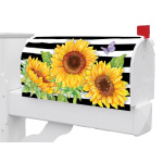 Sunflower Stripes Mailbox Cover | Mailbox Covers | Mailbox Wraps