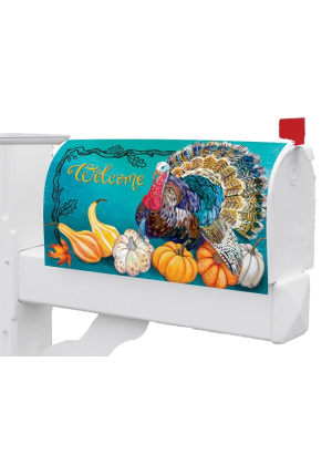 Teal Turkey Mailbox Cover | Mailbox Covers | Mailbox Wraps