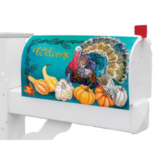 Teal Turkey Mailbox Cover | Mailbox Covers | Mailbox Wraps