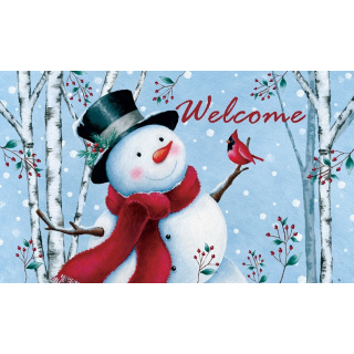 Top Hat Snowman Doormat | Decorative Doormats | MatMates