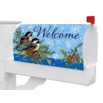 Winter Chickadees Mailbox Cover | Mailbox Covers | MailWraps