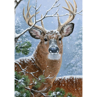 Winter Whitetail Flag | Winter Flags | Animal Flags | Cool Flags