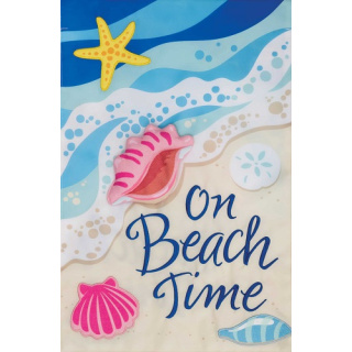 Beach Time Flag | Applique Flags | Summer Flags | Garden Flags